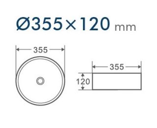 Раковина накладная DQ Matrix DT1391512 35см светло-зелёный